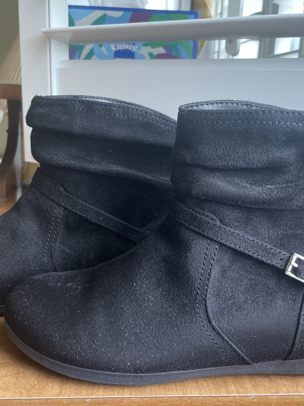 St. John’s Bay Black "Kyle" Slouch Ankle Boots 6.5